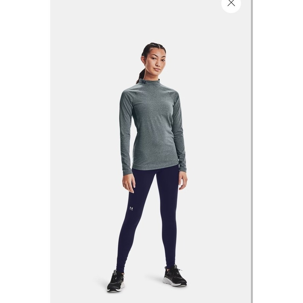 Under Armour ColdGear Compression Leggings Midnight Navy Mid Rise 1368700 FW2024
